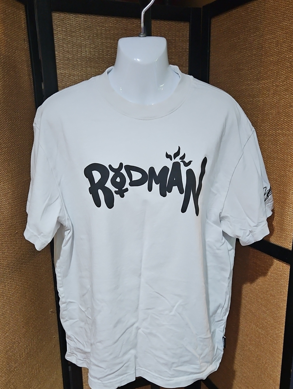 Vintage RODMAN Graphic Short Sleeve Shirt in White